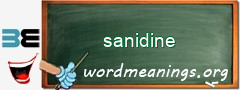WordMeaning blackboard for sanidine